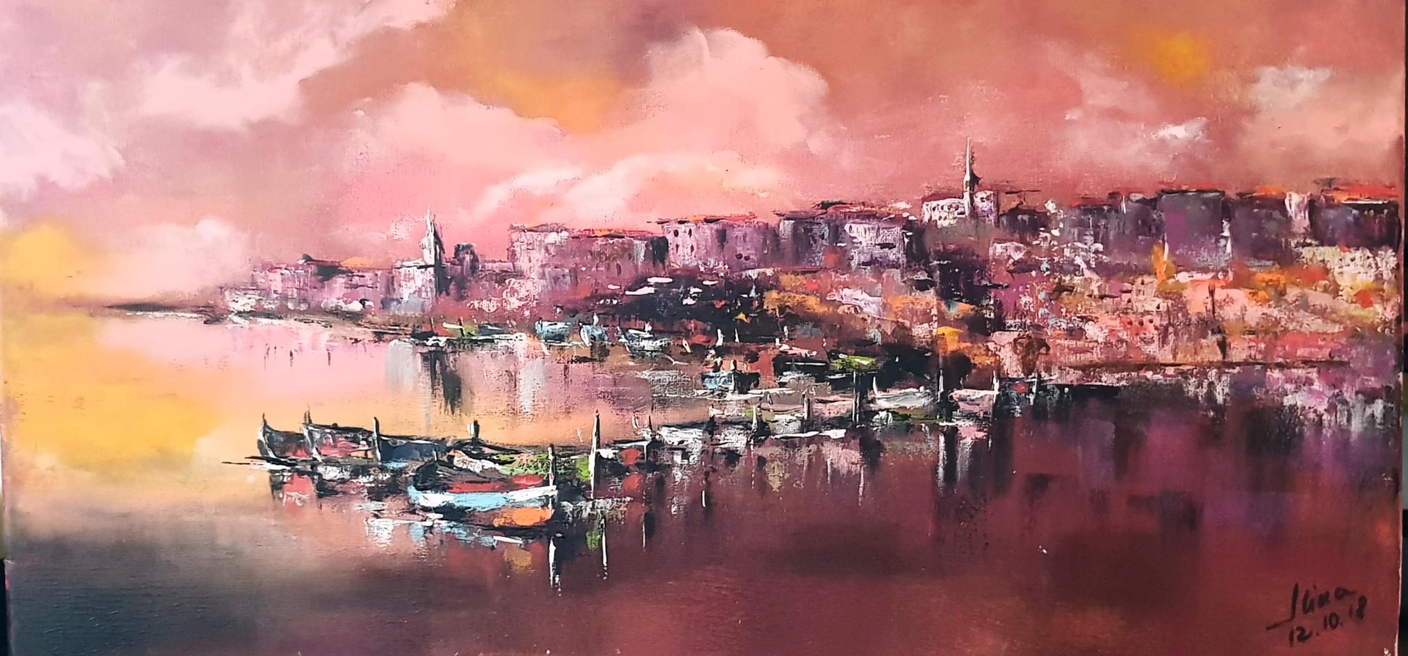ArteDiAlina.com painting: Adriatic sunset